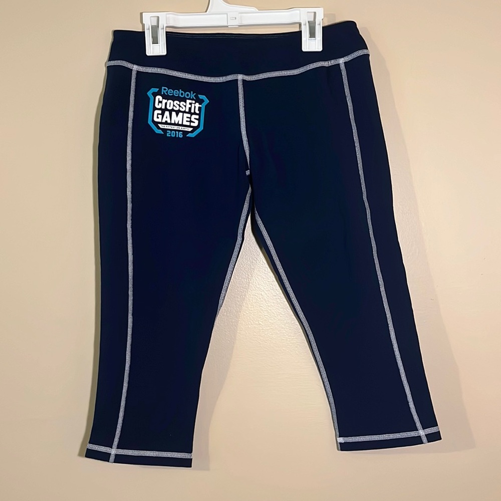 Navy blue spandex capris from Reebok size medium.